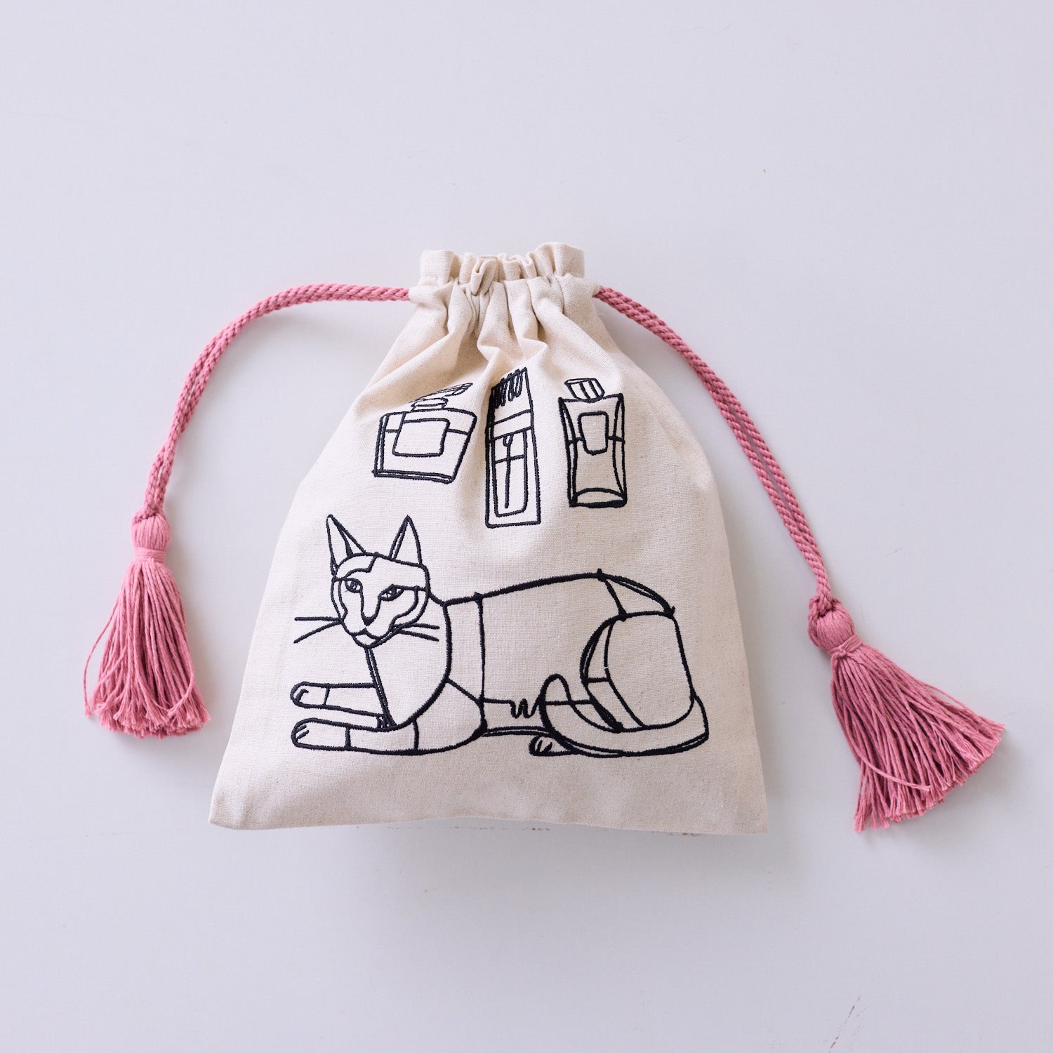 cocca(コッカ) ｜生地通販｜【＋HAyU】刺繍巾着 ～Lサイズ～