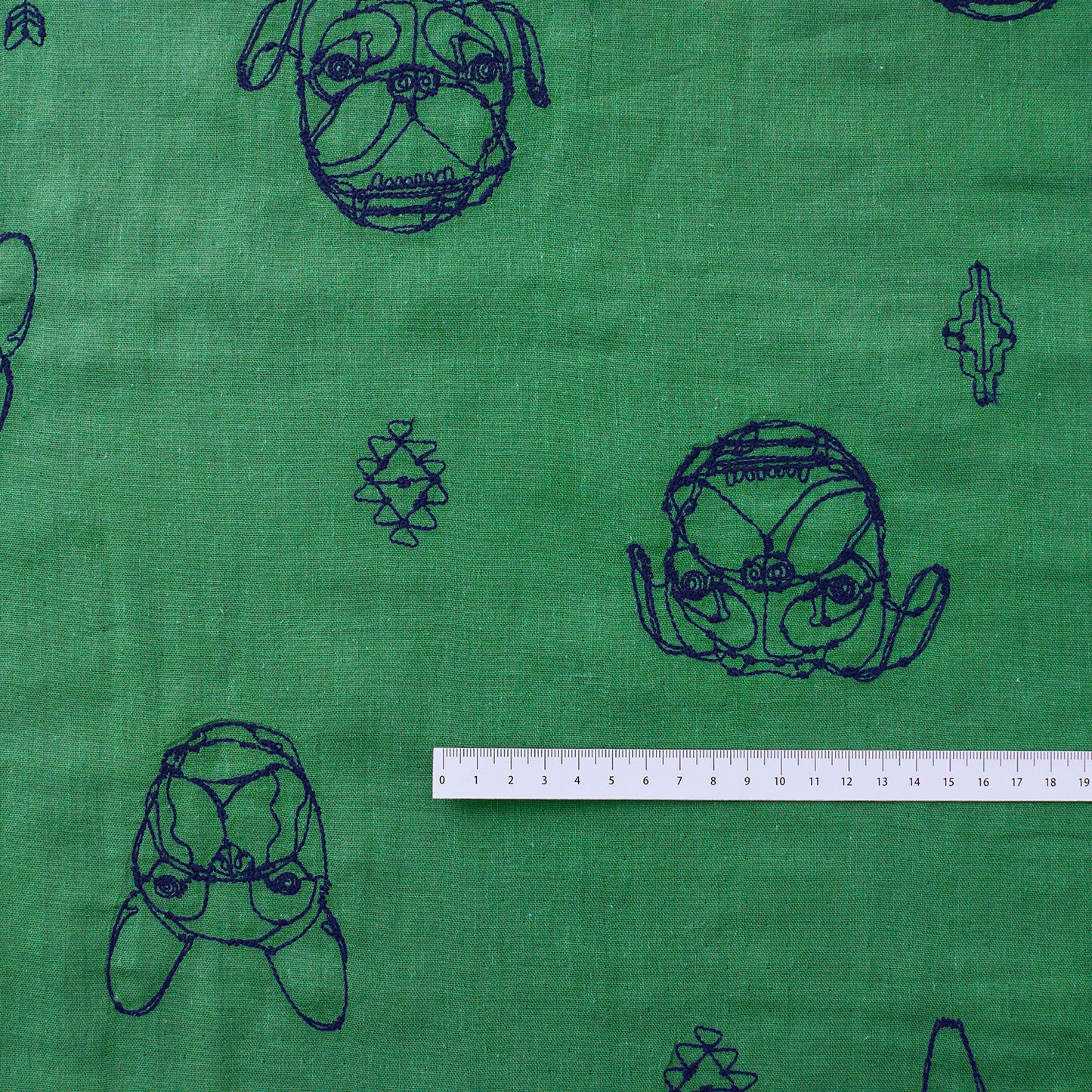 【予約販売】＋HAyU fabric  ～dogs～ ダブルガーゼ刺繍