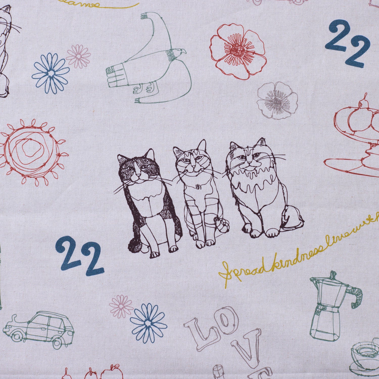 cocca(コッカ) ｜生地通販｜【予約販売】＋HAyU fabric ～cat trio