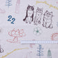 【予約販売】＋HAyU fabric  ～cat trio～ 綿麻キャンバス