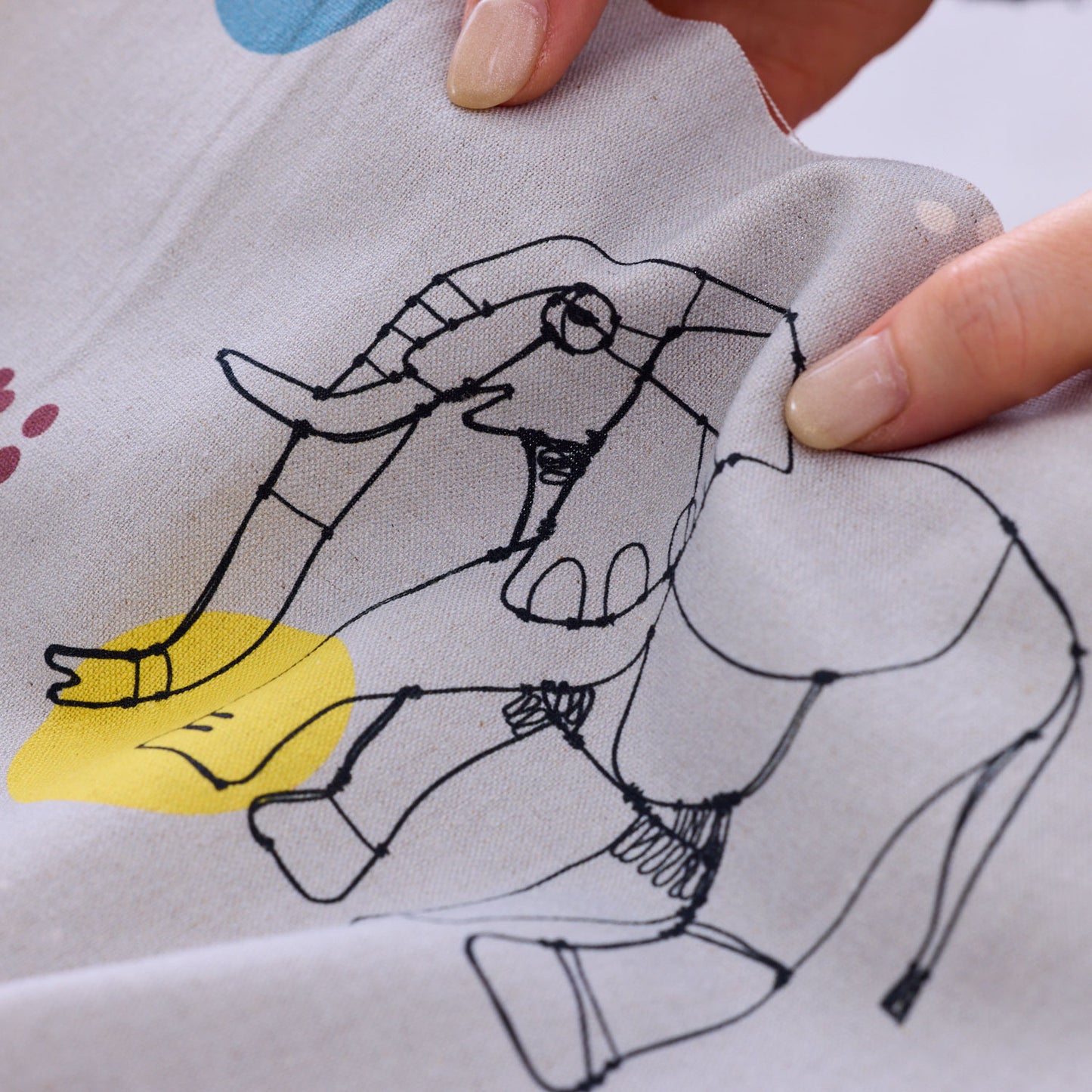 【予約販売】＋HAyU fabric  ～African animals～ 綿麻キャンバス