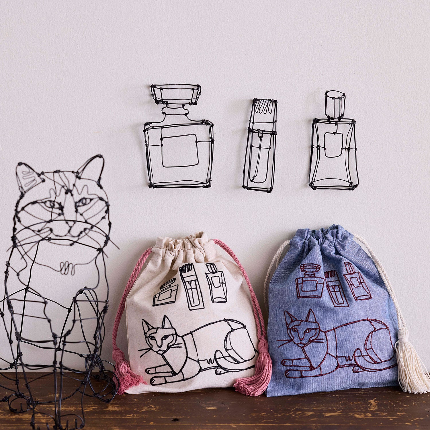cocca(コッカ) ｜生地通販｜【＋HAyU】刺繍巾着 ～Lサイズ～