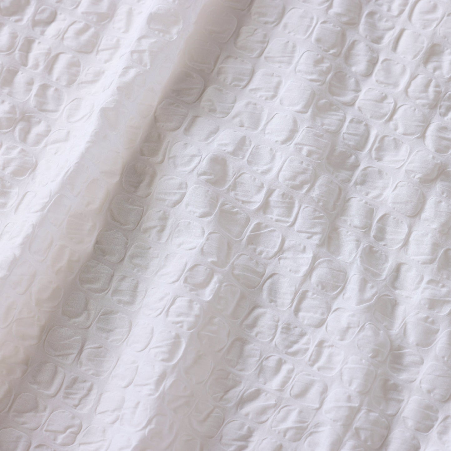 デザインワッフル無地 ～塩縮加工～ 綿100％