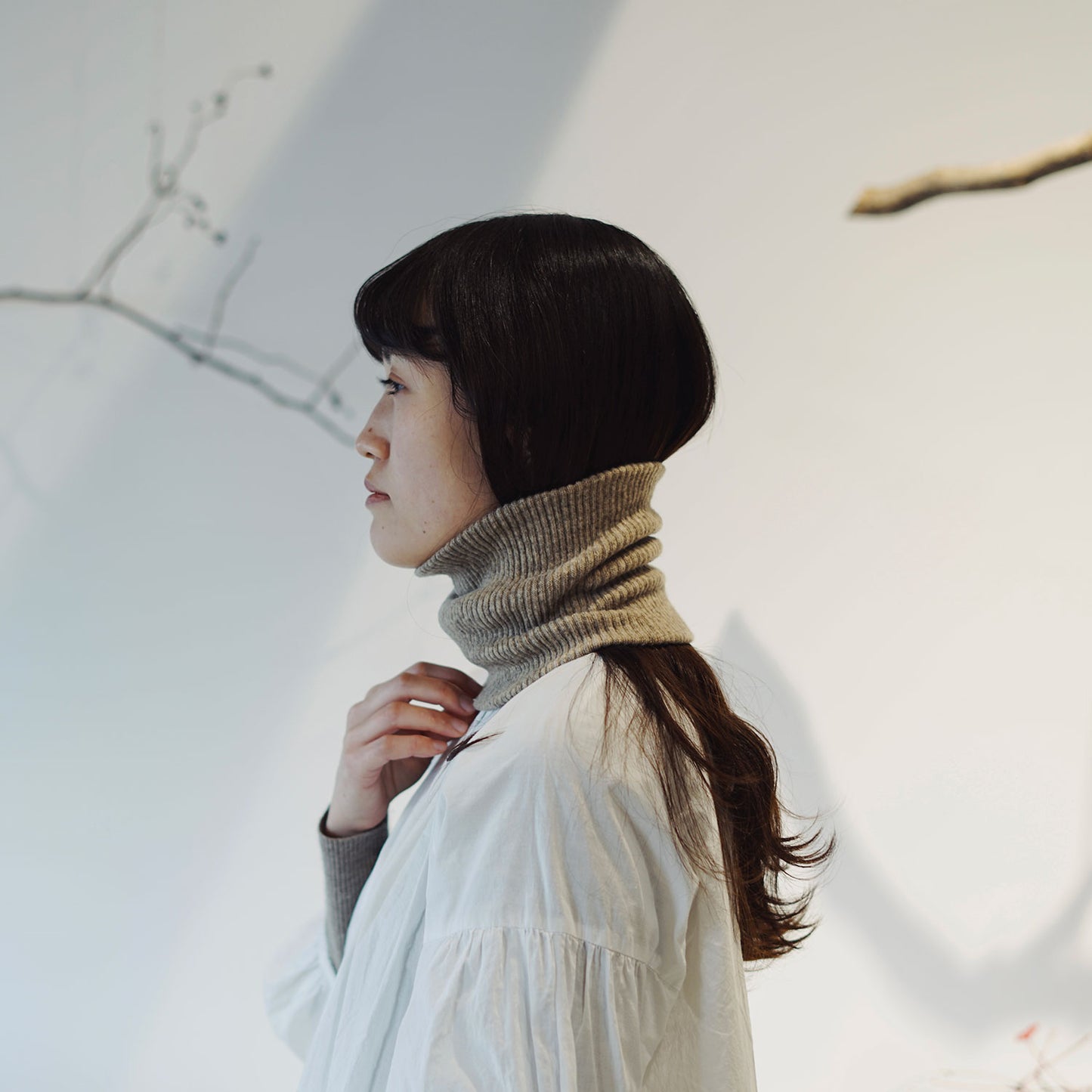 memeri カシミヤウールネックウォーマー