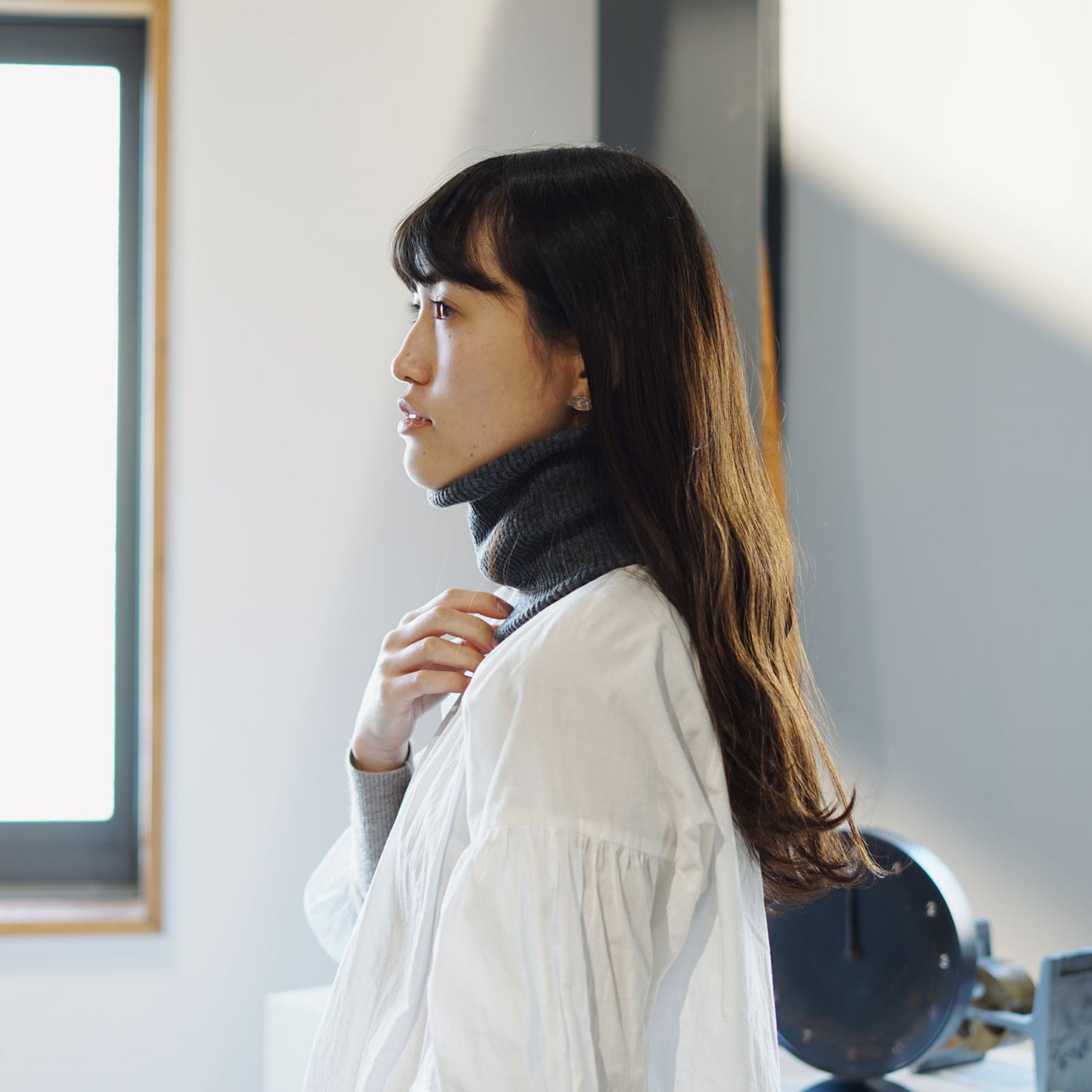 memeri カシミヤウールネックウォーマー