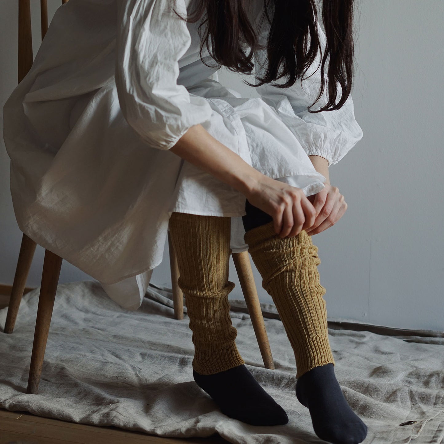 memeri カシミヤコットン アーム＆レッグウォーマー