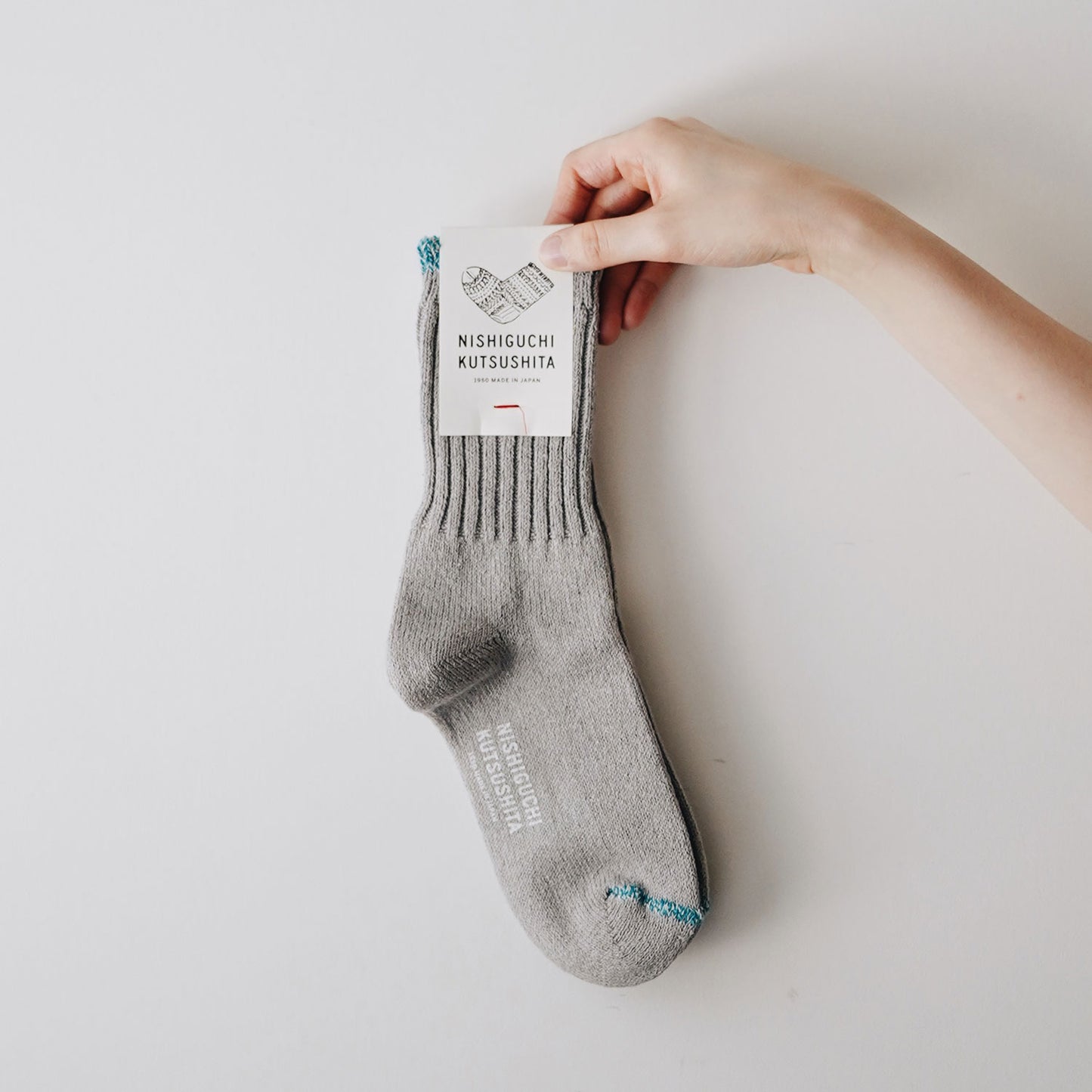 NISHIGUCHI KUTSUSHITA シルクコットン天竺ソックス