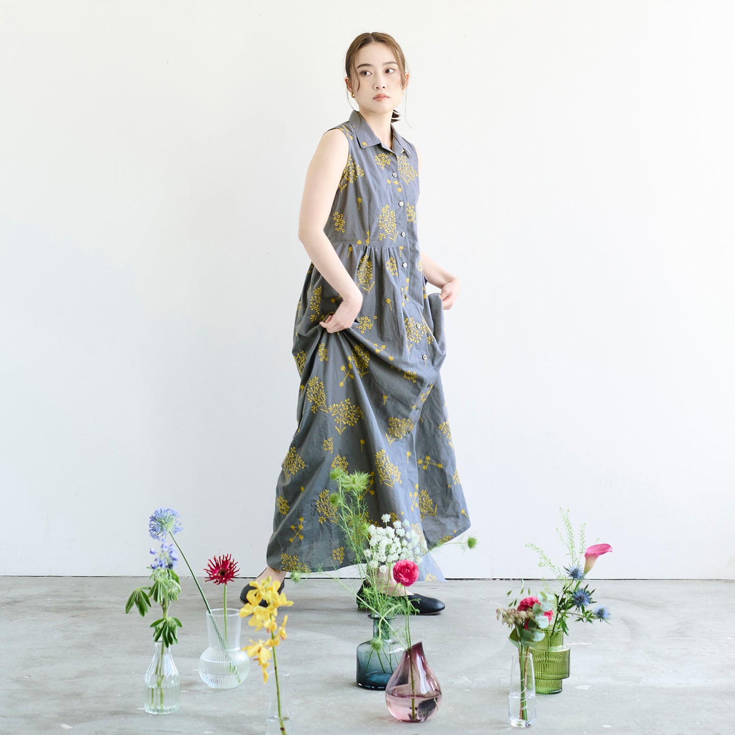 echino/エチノ 2023～Botanical～ 綿麻シーチング 刺繍