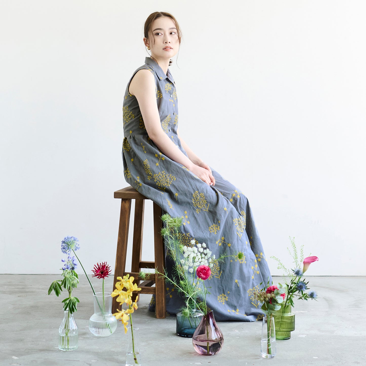 echino/エチノ 2023～Botanical～ 綿麻シーチング 刺繍