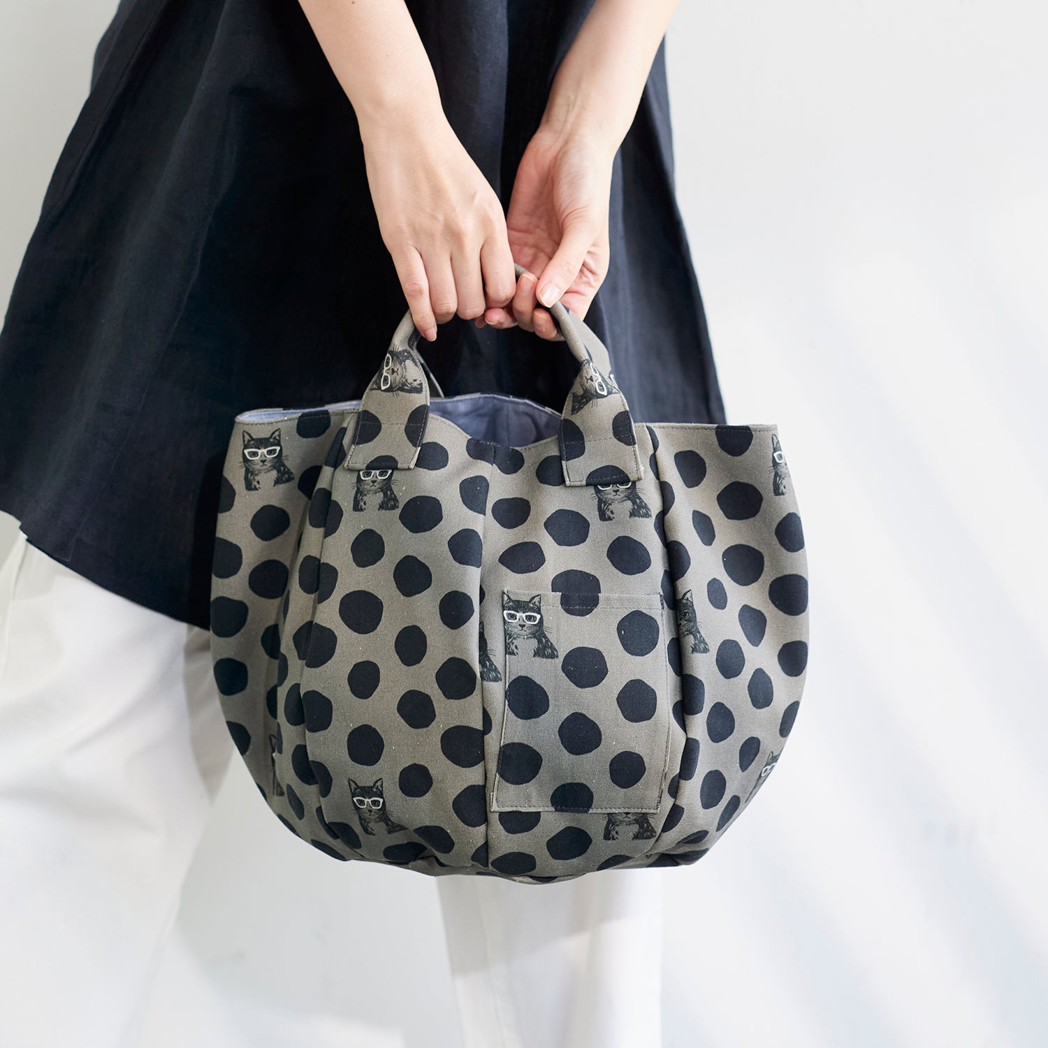 cocca(コッカ) ｜生地通販｜echino/エチノ CAT ドット ～ 綿麻