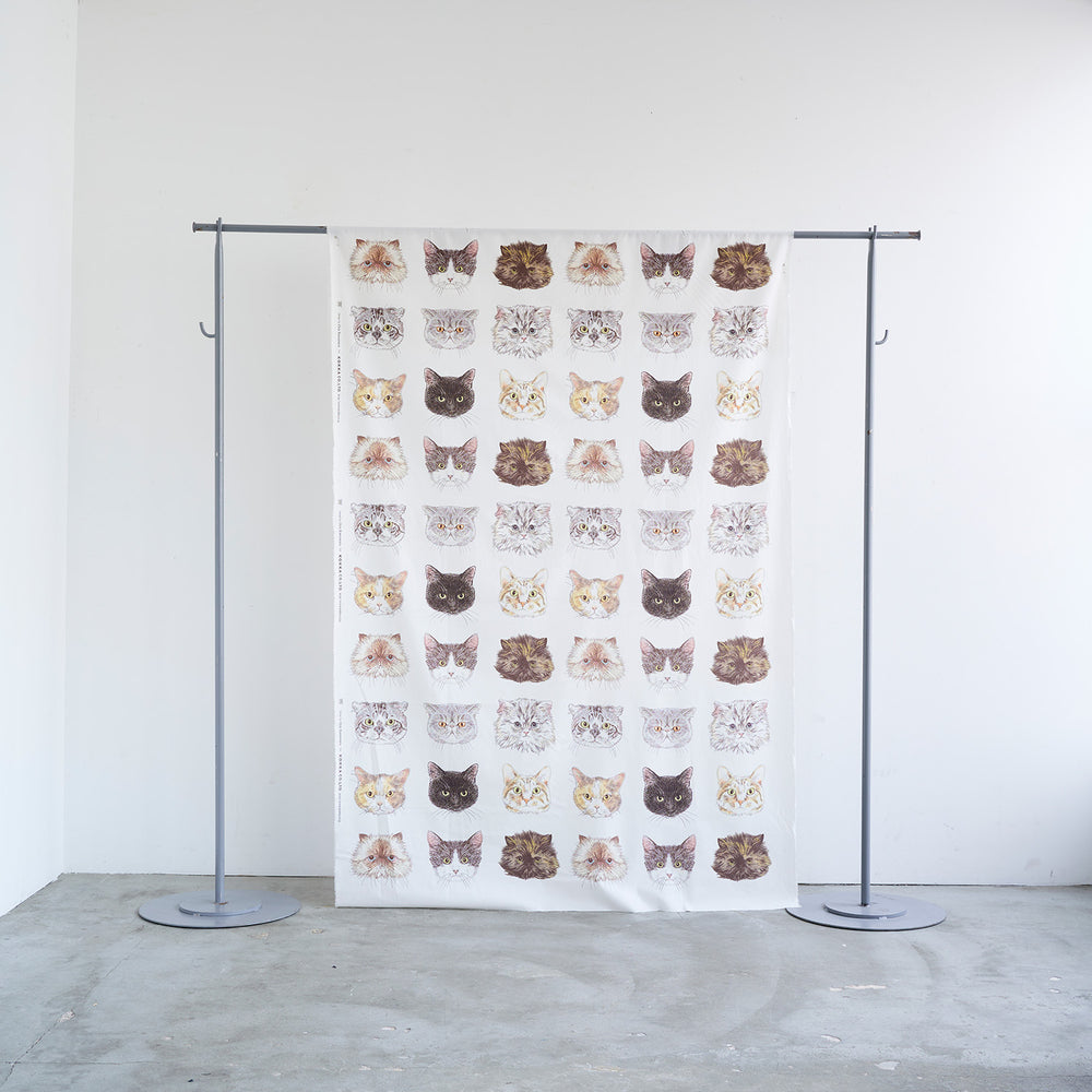 【予約販売】365 CAT ART ～CAT FACE～ 綿100%シーチング EKX-1700-2A