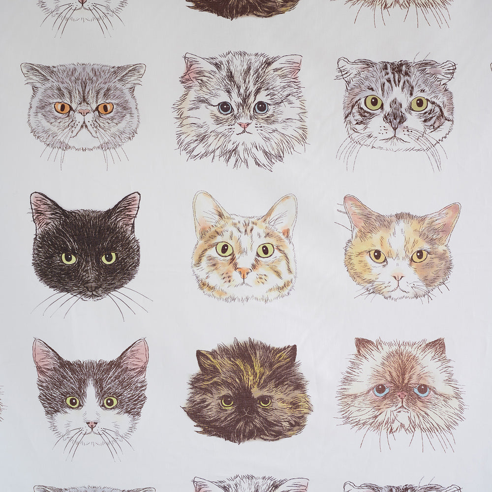 【予約販売】365 CAT ART ～CAT FACE～ 綿100%シーチング