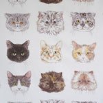 【予約販売】365 CAT ART ～CAT FACE～ 綿100%シーチング
