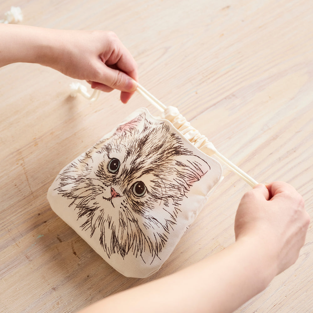 【予約販売】365 CAT ART ～CAT FACE～ 綿100%シーチング EKX-1700-2A