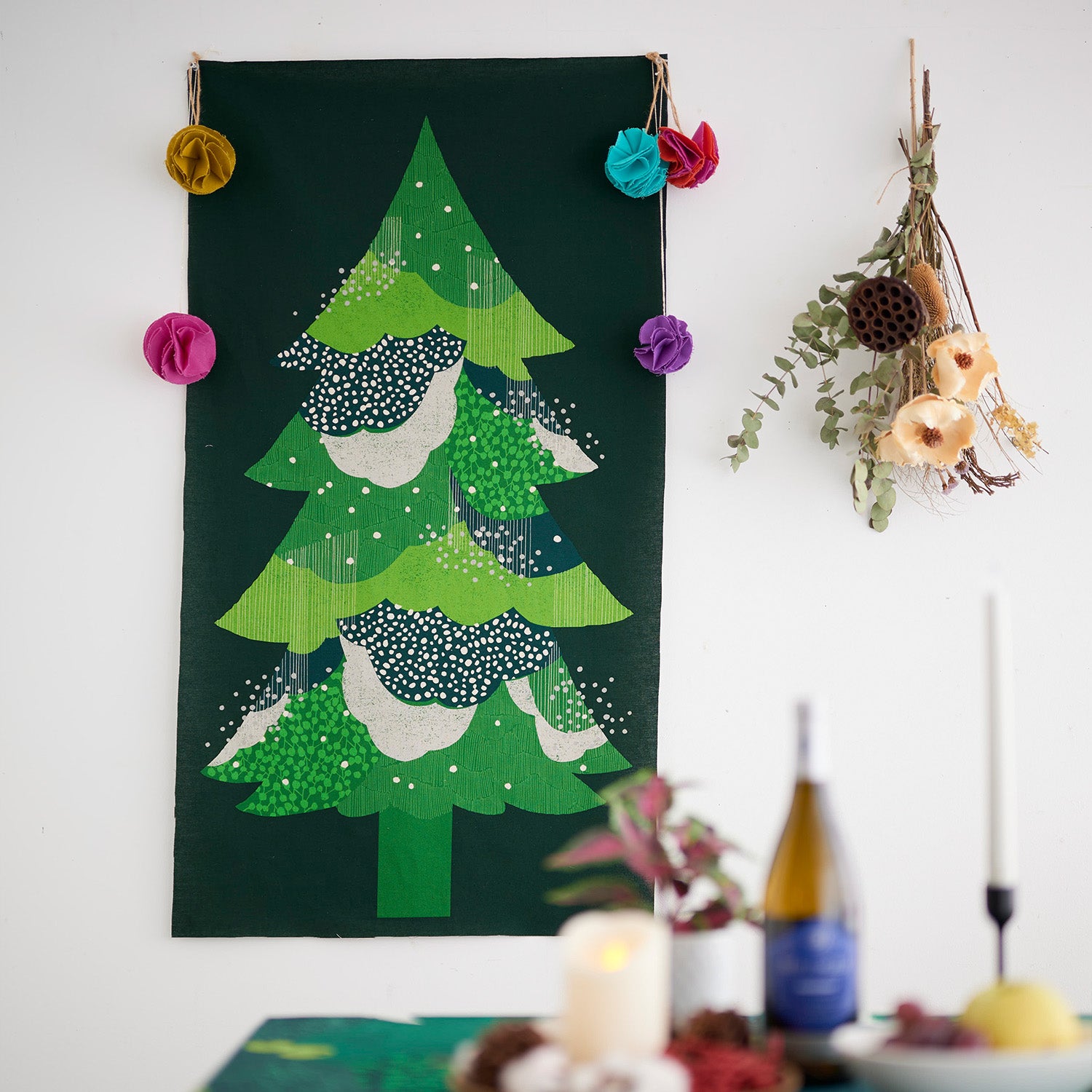 echino/エチノ 2025~christmas tree~綿麻キャンバス パネル生地