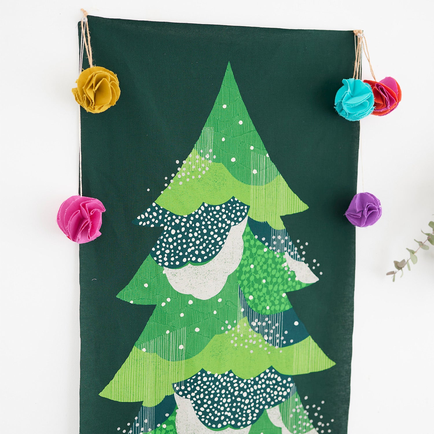 echino/エチノ 2025～christmas tree～綿麻キャンバス パネル生地