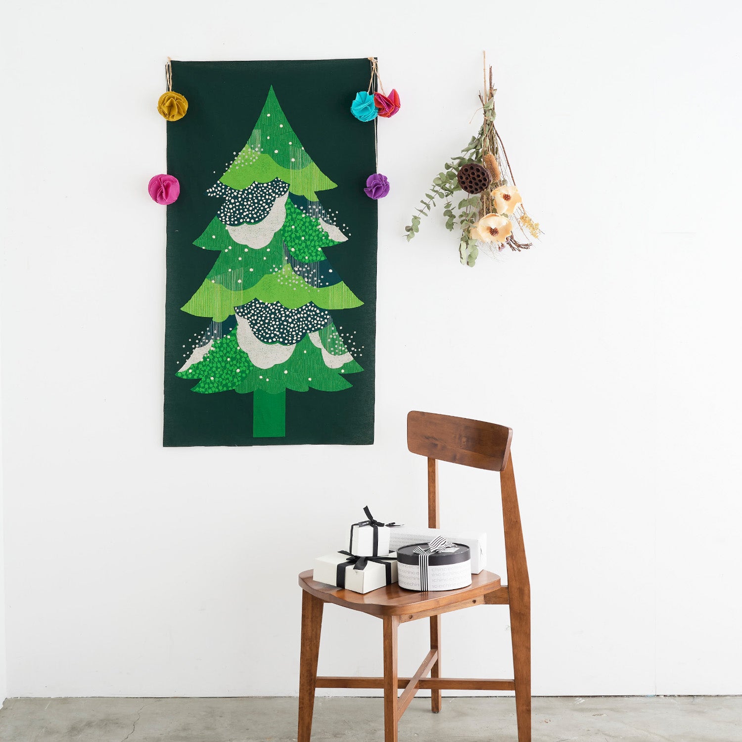 echino/エチノ 2025～christmas tree～綿麻キャンバス パネル生地