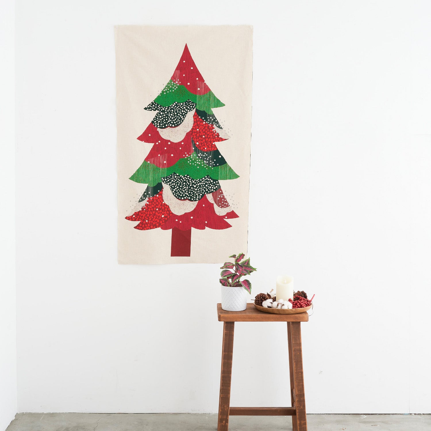 echino/エチノ 2025～christmas tree～綿麻キャンバス パネル生地