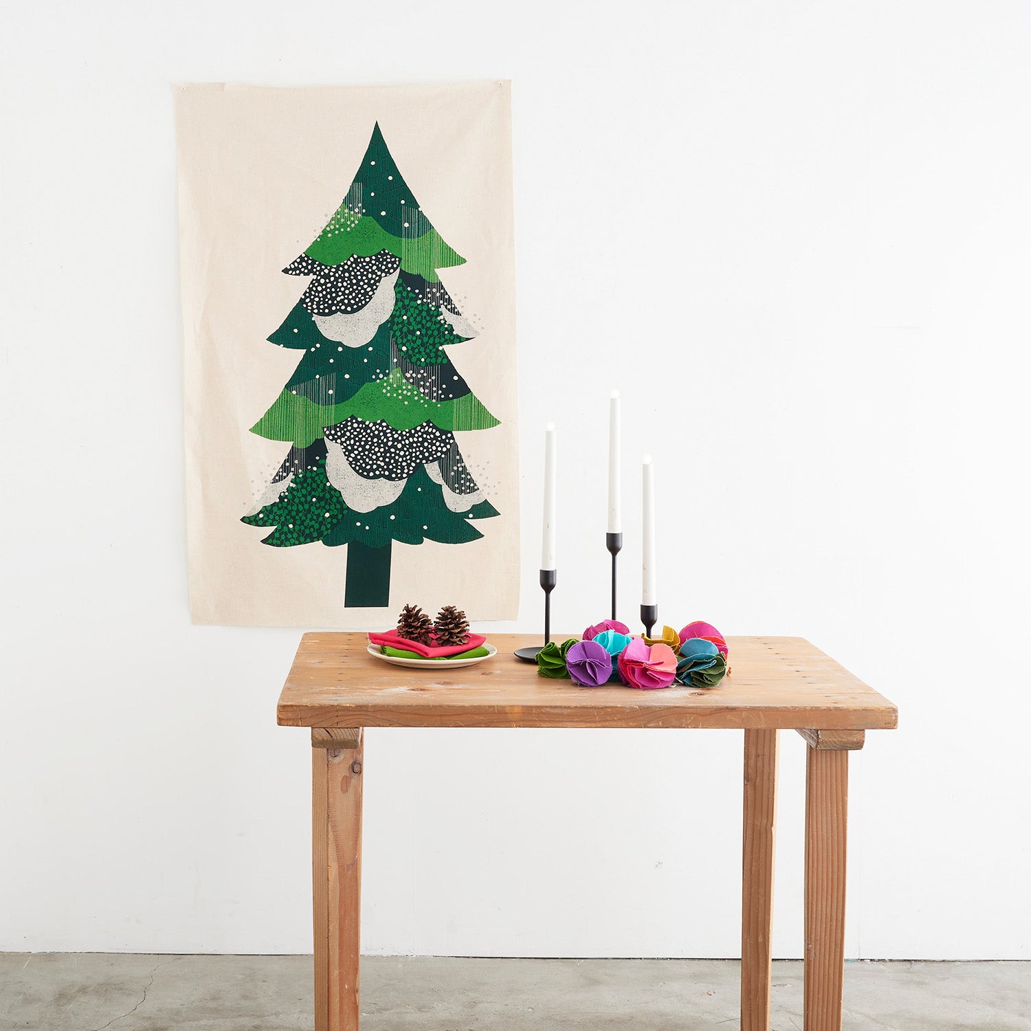 echino/エチノ 2025～christmas tree～綿麻キャンバス パネル生地