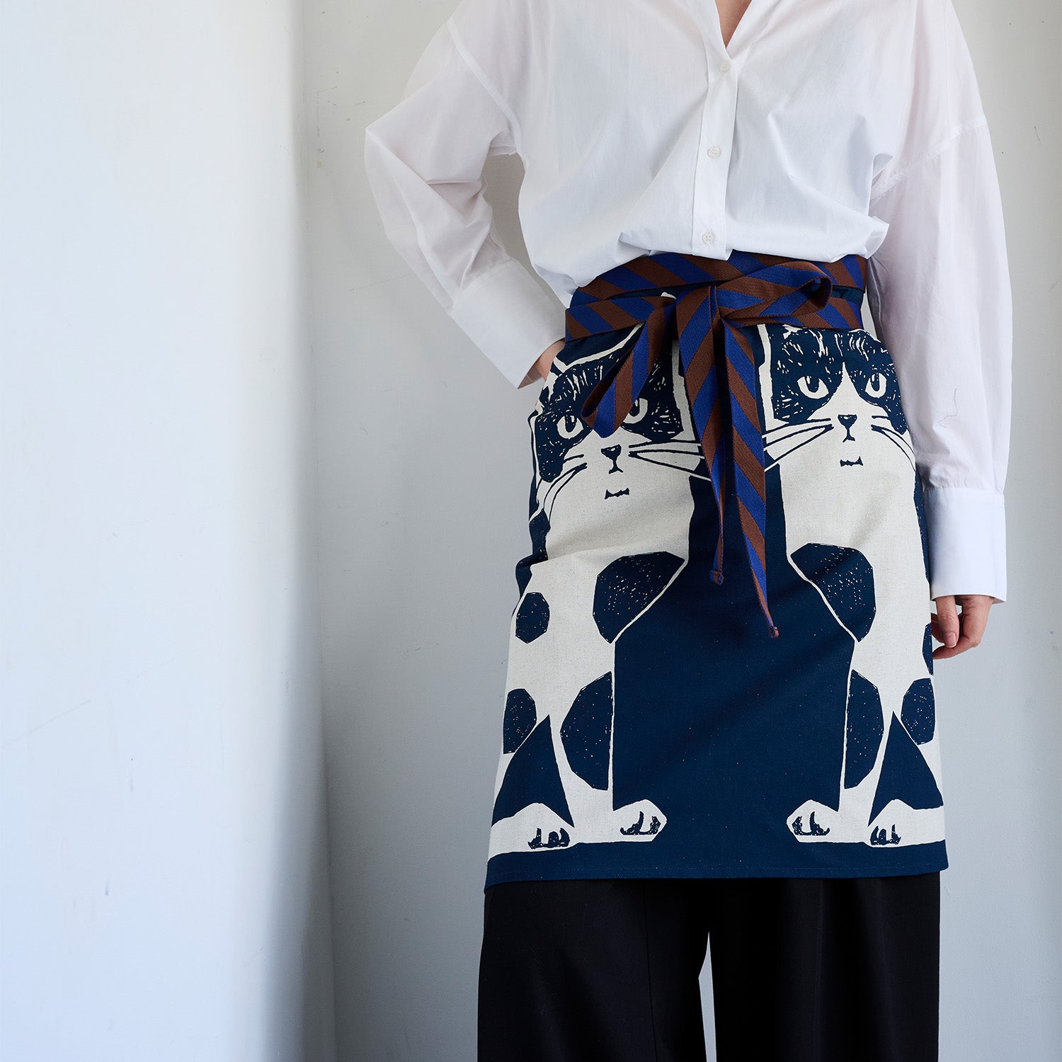 【予約販売】echino/エチノ TWO CAT ～パネル生地 綿麻キャンバス～ NekoNoe K from 30 SEWINGPINS - cocca