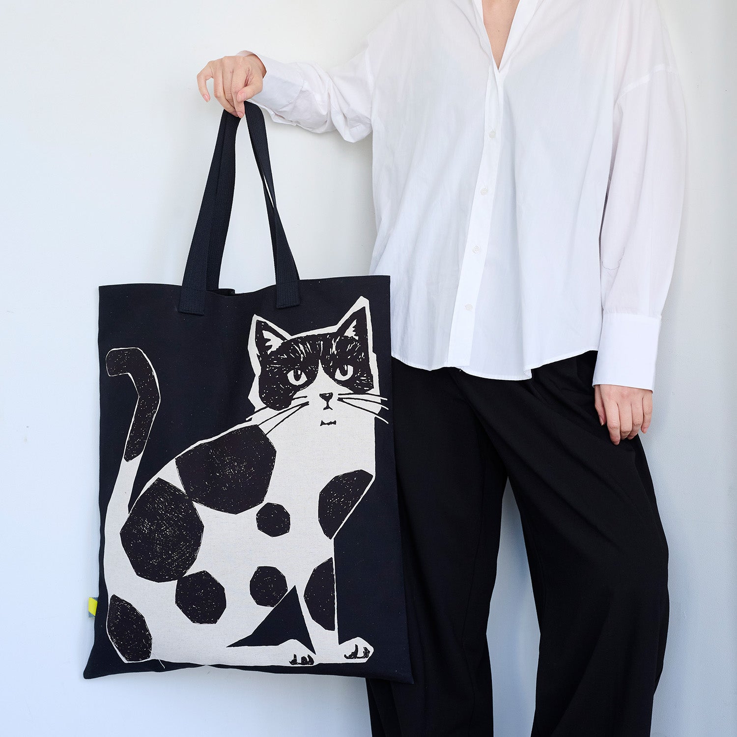 【予約販売】echino/エチノ TWO CAT ～パネル生地 綿麻キャンバス～ NekoNoe K from 30 SEWINGPINS - cocca