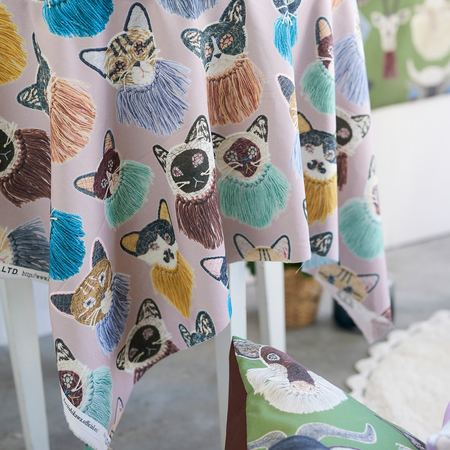 【予約販売】Kari Ishikawa ～we are cats 綿100%シーチング - cocca