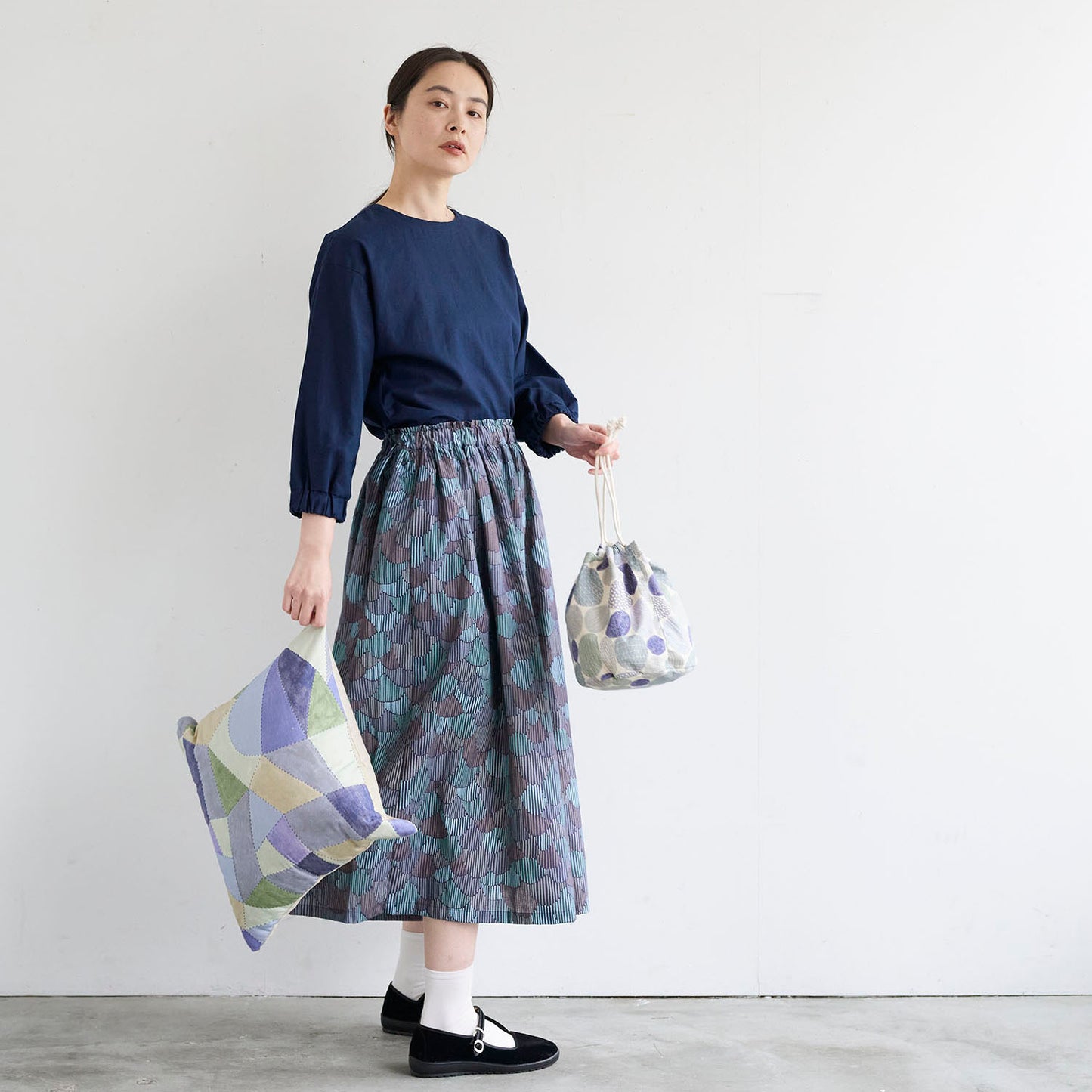 Gather by bookhou ～Scallops～ 綿麻シーチング - cocca
