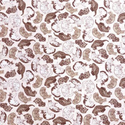 (無料サンプル)365 CAT ART ～どこも猫だらけ～ 綿100%シーチング - cocca