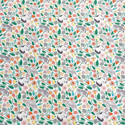 (無料サンプル)365 CAT ART ～猫たちのいる庭～ 綿100%シーチング - cocca