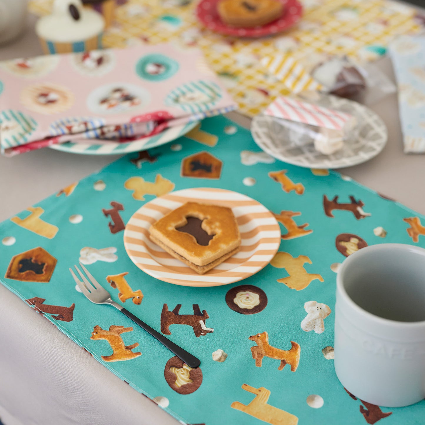 【予約販売】Maison terrier ～assortment of cookies～ 綿100%シーチング - cocca