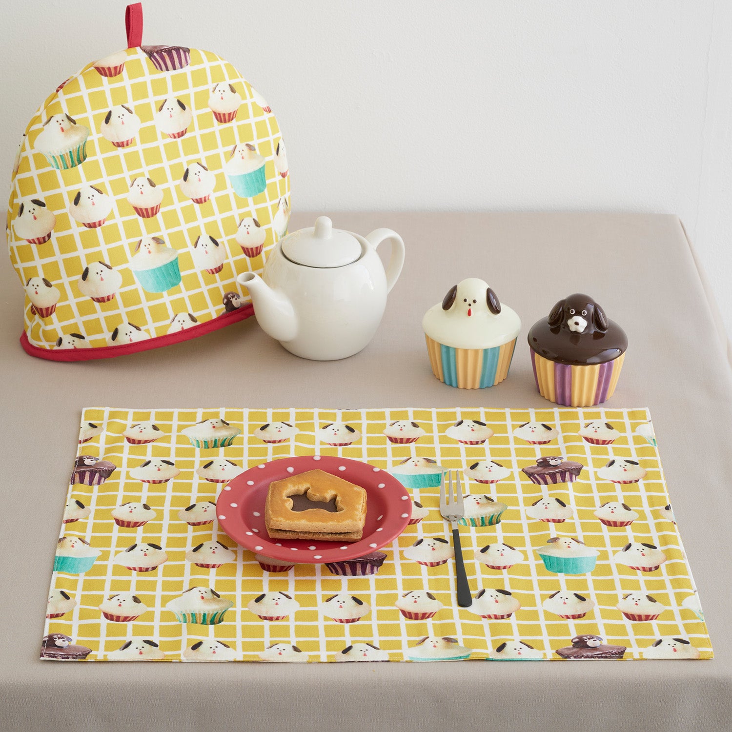 【予約販売】Maison terrier ～cupcake dogs～ 綿100%シーチング - cocca