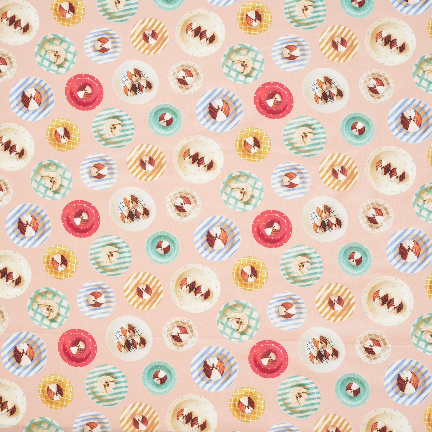 【予約販売】Maison terrier ～sweets and plates～ 綿100%シーチング - cocca
