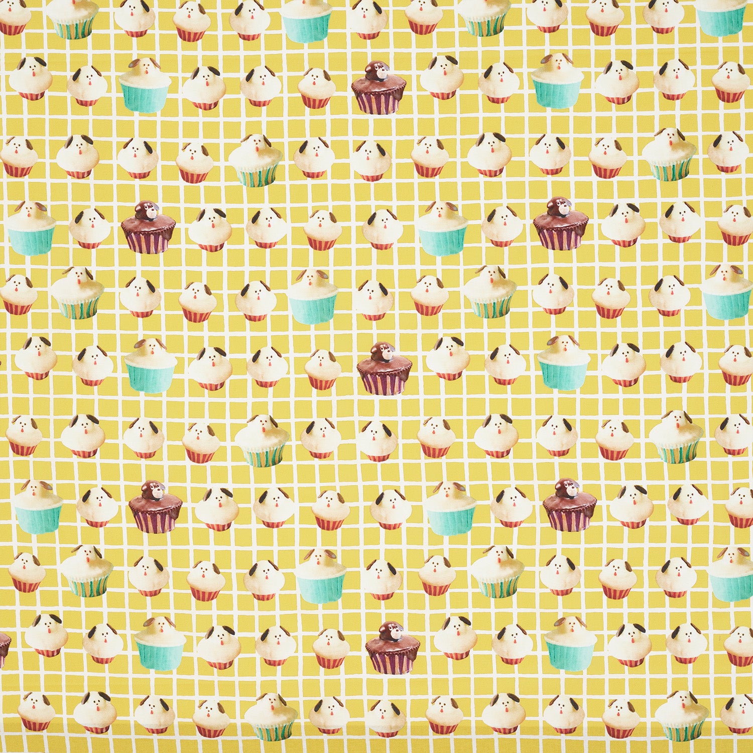【予約販売】Maison terrier ～cupcake dogs～ 綿100%シーチング - cocca