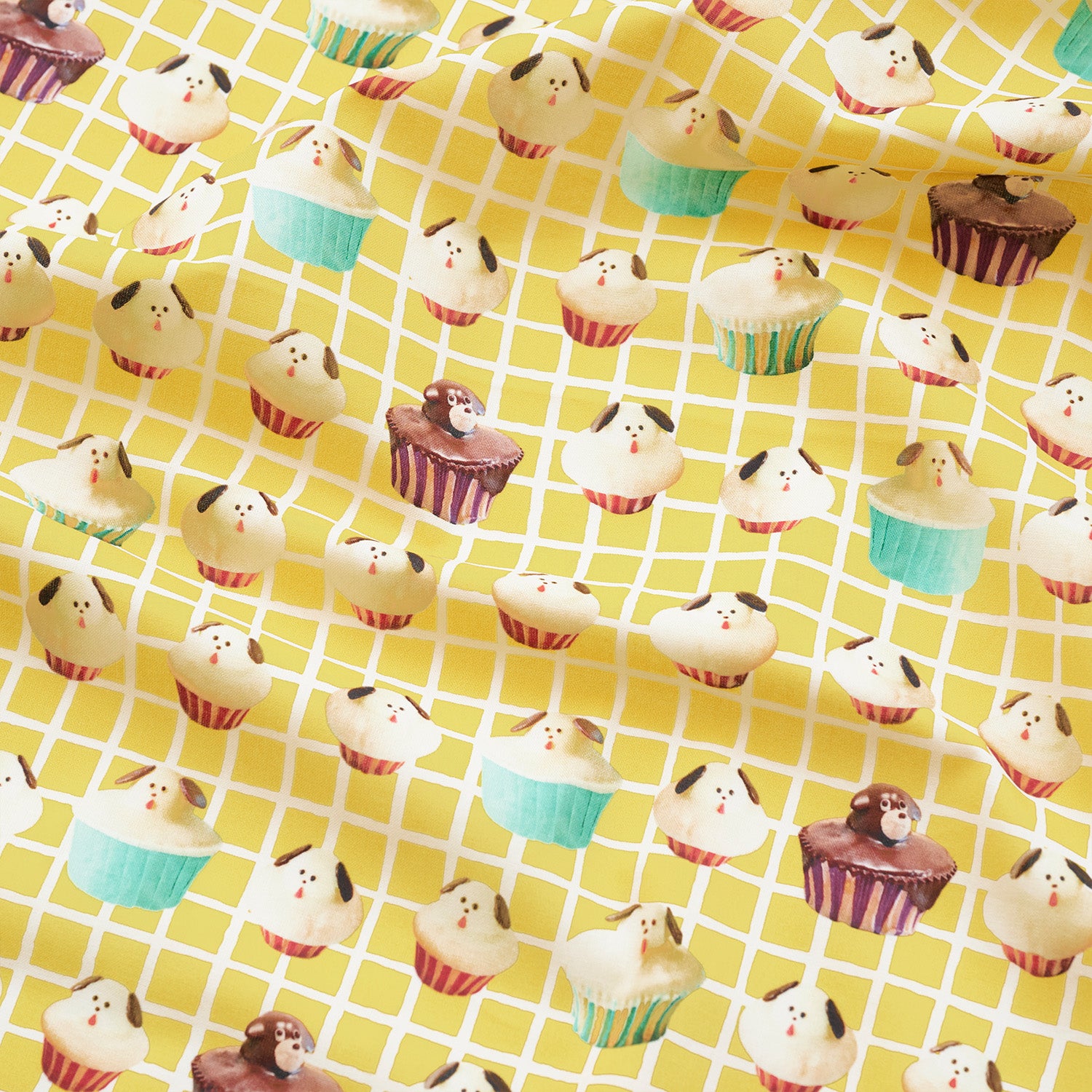 【予約販売】Maison terrier ～cupcake dogs～ 綿100%シーチング - cocca