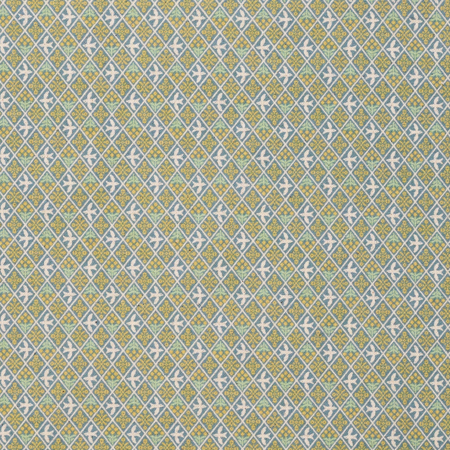 (無料サンプル)sashiko moyo ～ミモザバード～ 綿麻キャンバス - cocca