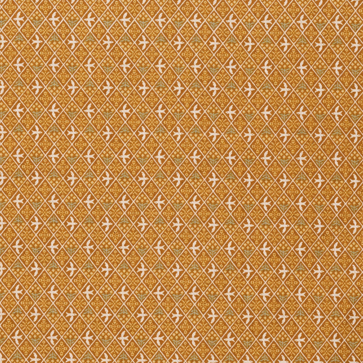 (無料サンプル)sashiko moyo ～ミモザバード～ 綿麻キャンバス - cocca