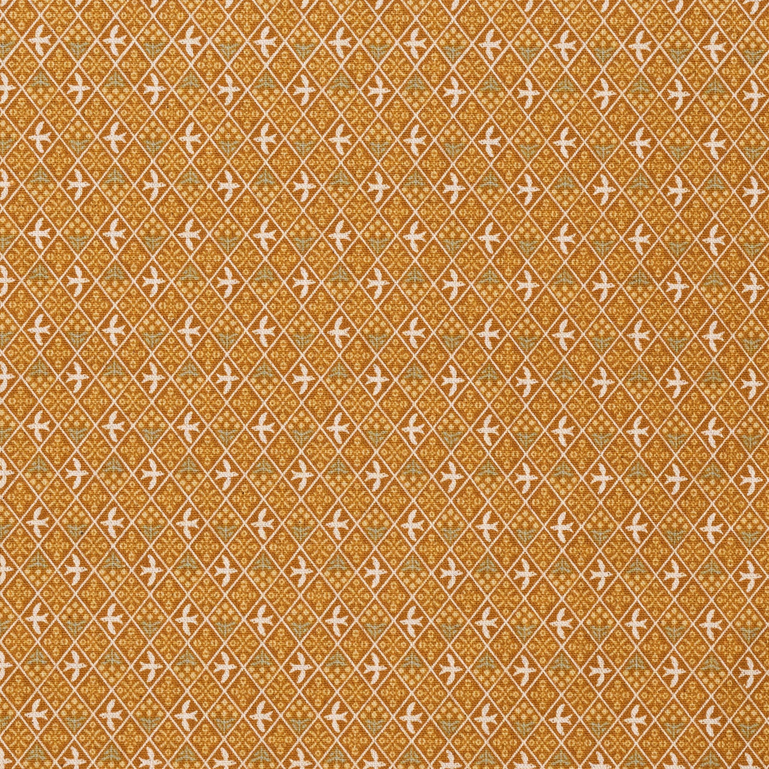 (無料サンプル)sashiko moyo ～ミモザバード～ 綿麻キャンバス - cocca