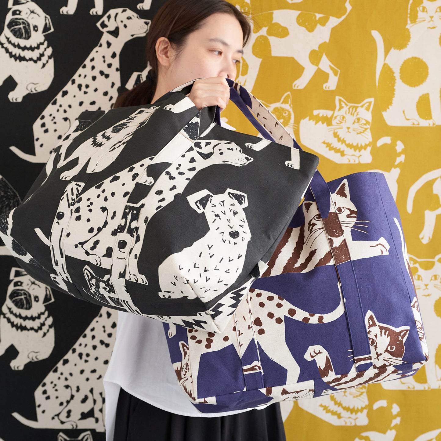 【予約販売】echino/エチノ DOGDOG ～ 綿麻キャンバス～ InuNoe K from 30 SEWINGPINS