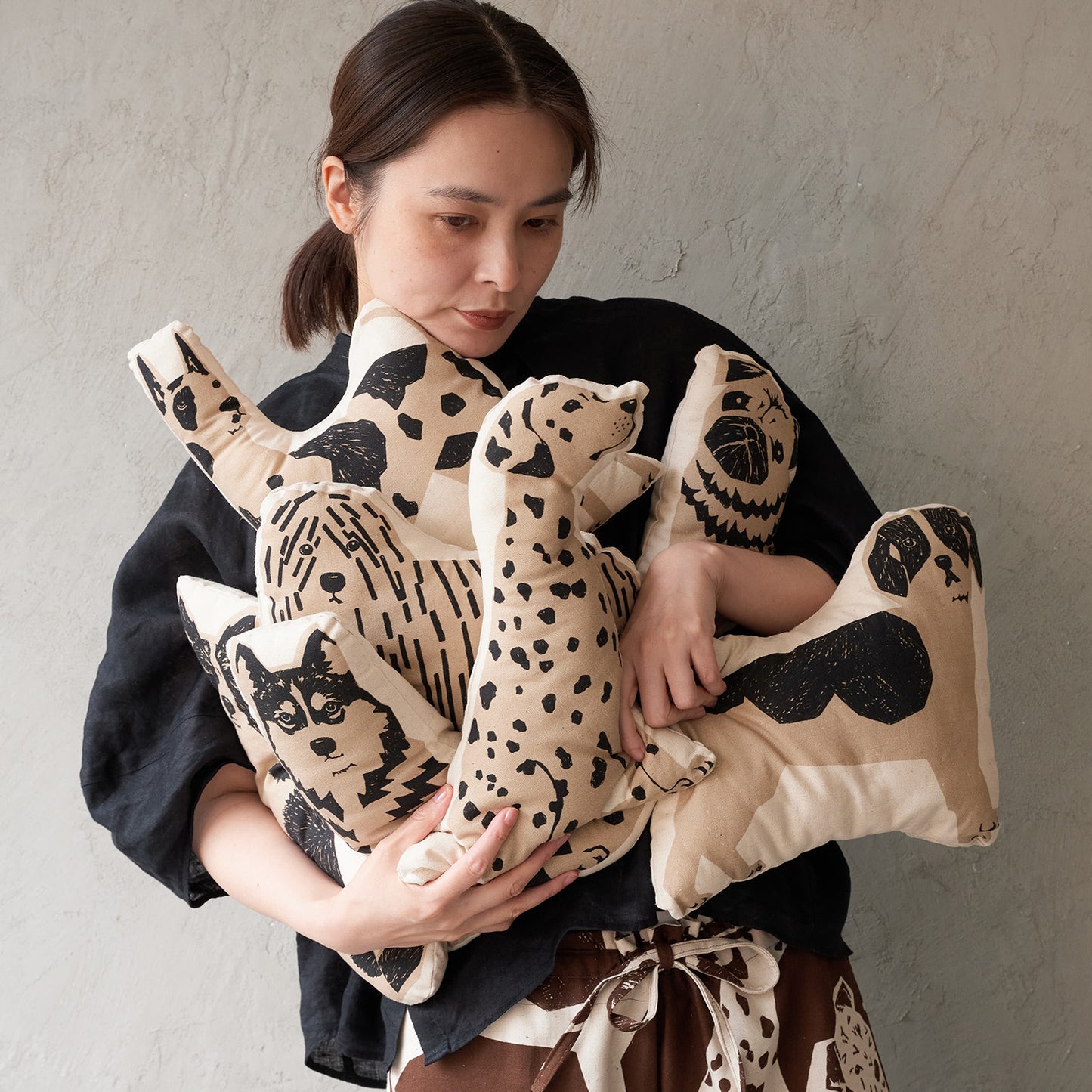 【予約販売】echino/エチノ DOGDOG ～ 綿麻キャンバス～ InuNoe K from 30 SEWINGPINS