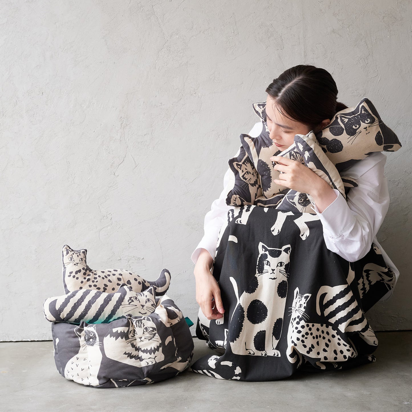 【予約販売】echino/エチノ CATCAT ～ 綿麻キャンバス～ NekoNoe K from 30 SEWINGPINS