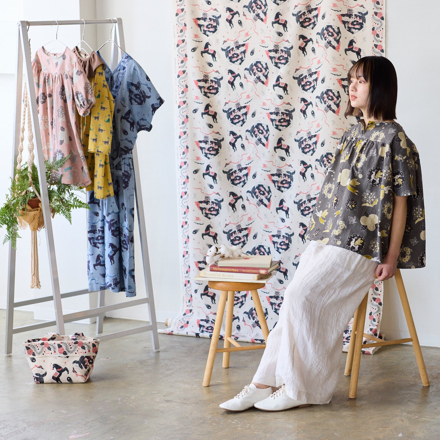 Sanae Sugimoto "Garden" 綿麻シーチング