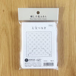 刺し子 花ふきん 布パック (ホワイト)