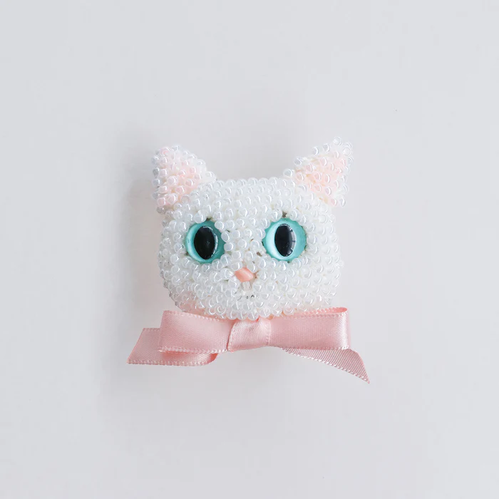 MIYUKI ビーズ編みの猫ブローチキット - cocca