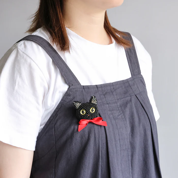 MIYUKI ビーズ編みの猫ブローチキット - cocca