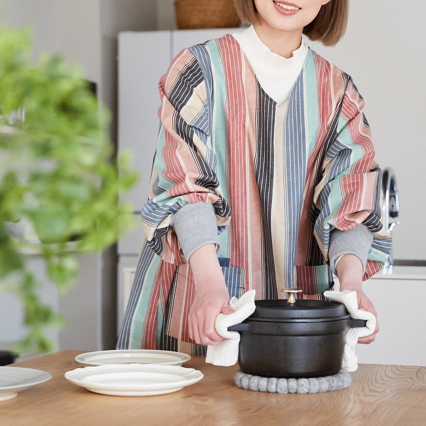 【NUNO TO MONO】割烹着エプロン