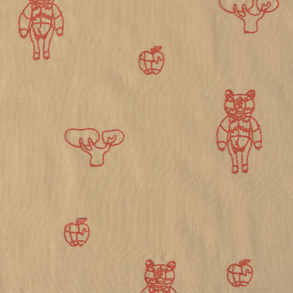 ＋HAyU fabric ～HAyU BEAR 2023～　綿100%ダブルガーゼ刺繍