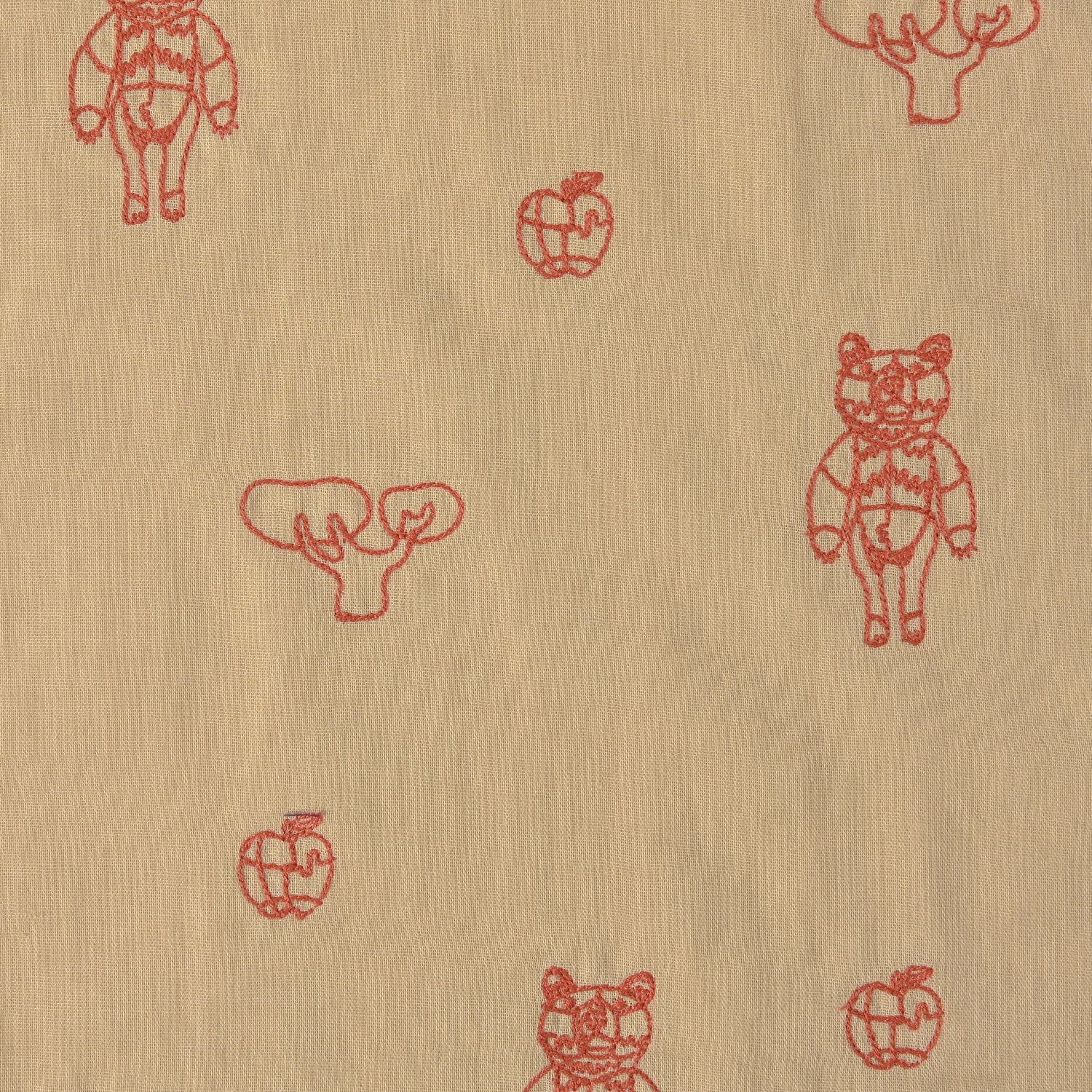 (無料サンプル)＋HAyU fabric ～HAyU BEAR 2023～　綿100%ダブルガーゼ刺繍 - cocca