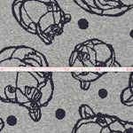 【予約販売】＋HAyU fabric ～BEAR～ 綿100％ニットジャガード EGX-7715-1A