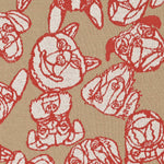 【予約販売】＋HAyU fabric ～DOG～ 綿100％ニットジャガード EGX-7715-2A