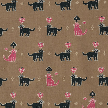 Sanae Sugimoto "Cats" 綿麻シーチング